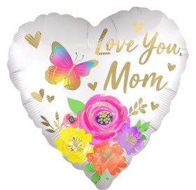 18:Love You Mom Satin Floral