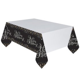 TC:Sparkling Birthday Plastic Tablecloth