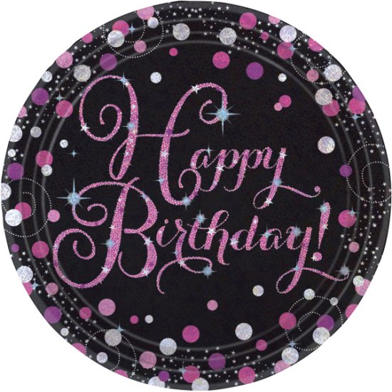 (image for) PL:Pink Celebration Paper Plates 8