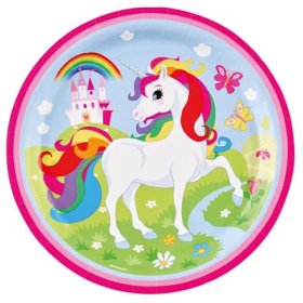 PL:Unicorn Paper Plates 23cm 8