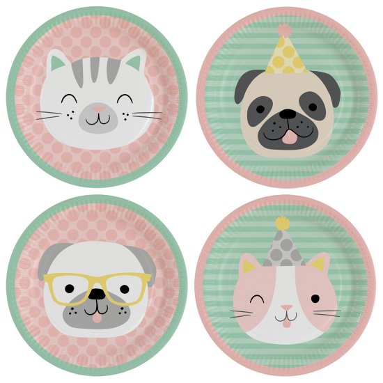 (image for) PL:Hello Pets Paper Plates 23cm 8