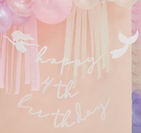 Customisable Pink & Iri HBD Bunting