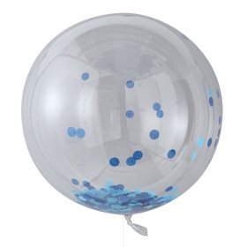 ORB Balloon - Large Blue Confetti