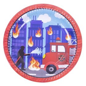 PL:Firefighter Paper Plate 23cm 8