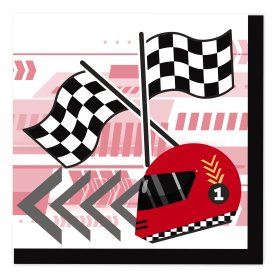 NA:Racing Car Napkins 33cm 16