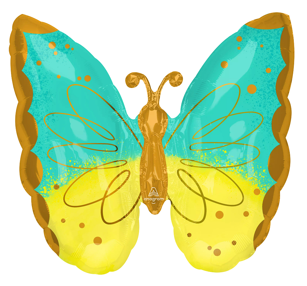 SS:Teal & Yellow Butterfly