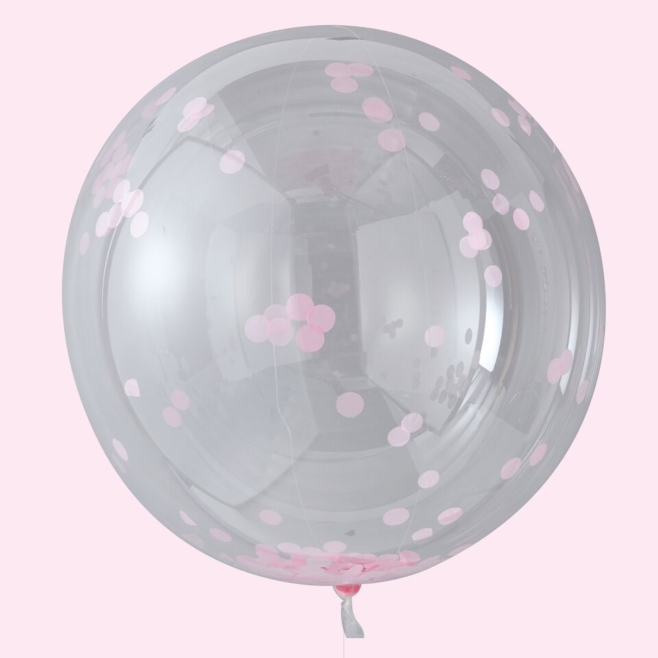 ORB Balloon - Large Pink Confetti