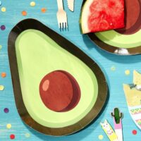 Avocado Shaped Paper Plates