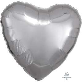 18:Metallic Silver Heart