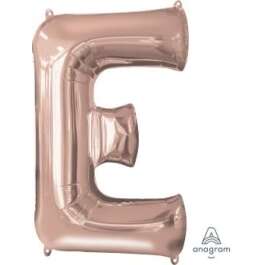 LET:Letter Rose Gold E