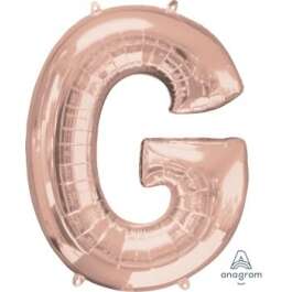 LET:Letter Rose Gold G