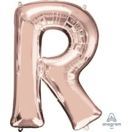 LET:Letter Rose Gold R