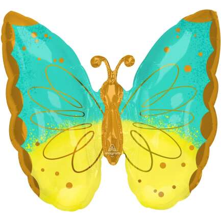 SS:Teal & Yellow Butterfly