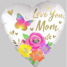 18:Love You Mom Satin Floral