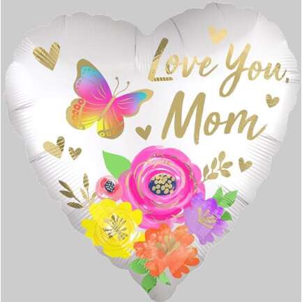 18:Love You Mom Satin Floral