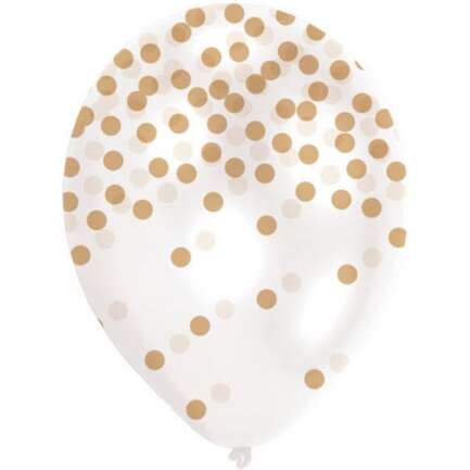 RET:Confetti Gold Latex Balloons 6