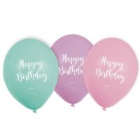 RET:HBD Pastel 9 inch Latex Balloons