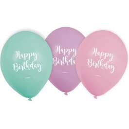 RET:HBD Pastel 9 inch Latex Balloons