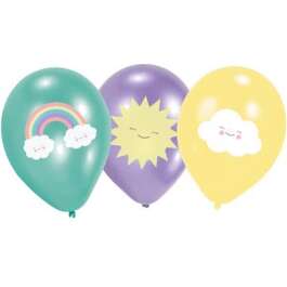 RET:Rainbow & Cloud Latex Balloons 6