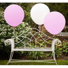 Huge Balloons Pink & White 3