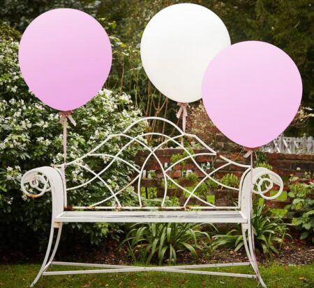 Huge Balloons Pink & White 3