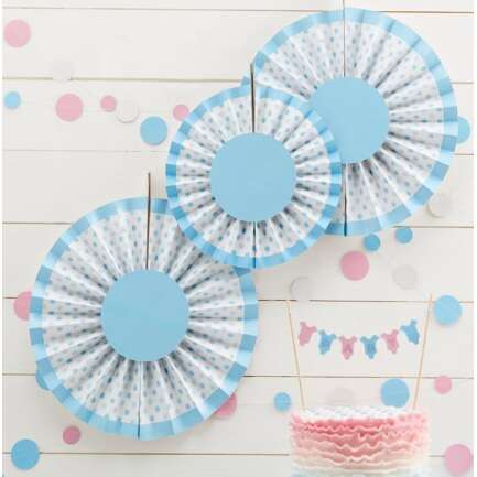 Round Hanging Decorations - Blue