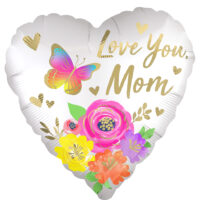 18:Love You Mom Satin Floral