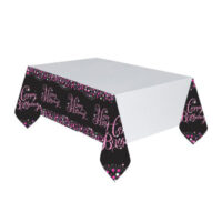 TC:Pink Celebration Plastic Tablecloth