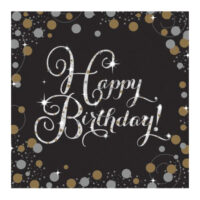 NA:Sparkling Birthday Napkins 33cm 16