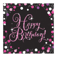 NA:Pink Celebration Napkins 33cm 16