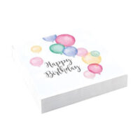 NA:Happy Birthday Pastel Napkins 33cm 20