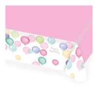 TC:Happy Bithday Pastel Paper Tablecloth