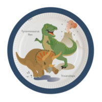 PL:Happy Dinosaur Paper Plates 23cm 8