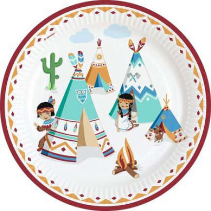 PL:Tepee & Tomahawk Paper Plates 8