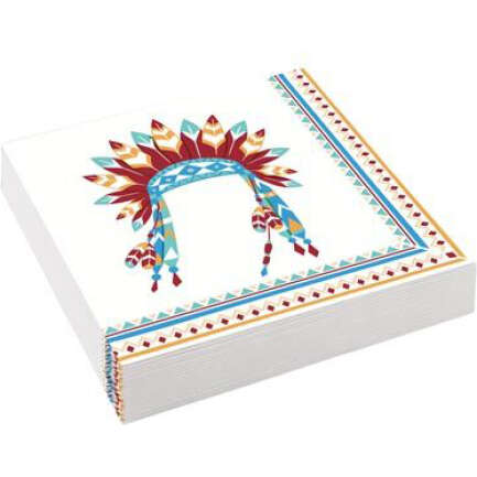 NA:Tepee & Tomahawk Napkins 33cm 20