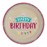 PL:My Birthday Paper Paper Plates 23cm 8