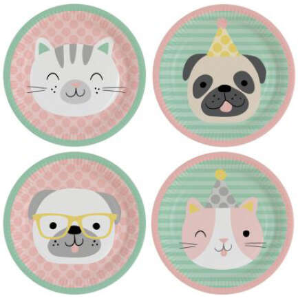 PL:Hello Pets Paper Plates 23cm 8