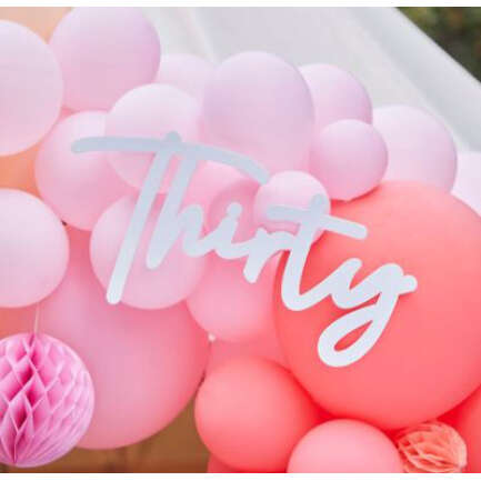 30th Bday Balloon Arch Sign