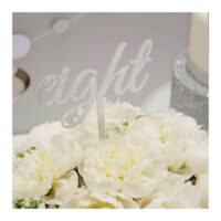 Silver Wedding Table Numbers