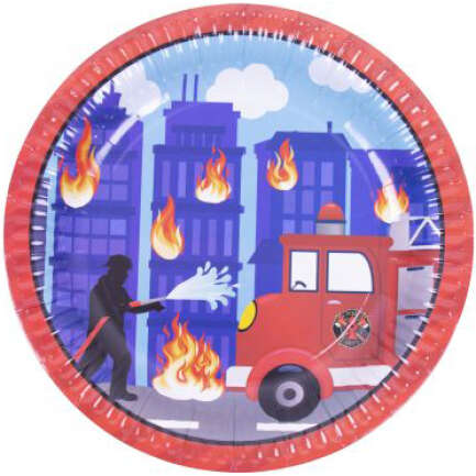 PL:Firefighter Paper Plate 23cm 8