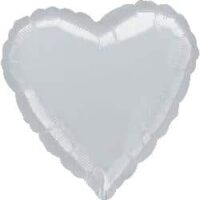 18:Metallic Silver Heart
