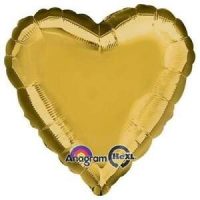18:Metallic Gold Heart