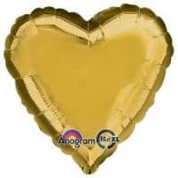 18:Metallic Gold Heart
