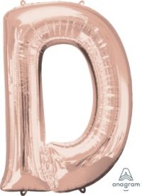 LET:Letter Rose Gold D