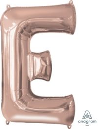 LET:Letter Rose Gold E