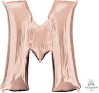 LET:Letter Rose Gold M