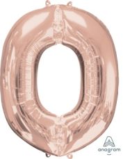 LET:Letter Rose Gold O