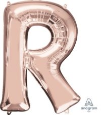 LET:Letter Rose Gold R