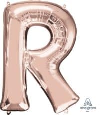 LET:Letter Rose Gold R