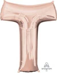 LET:Letter Rose Gold T